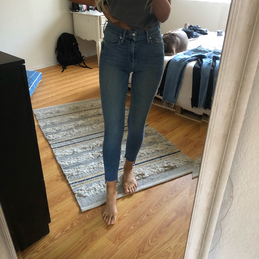 Good American Good Legs with Raw Hem